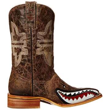 Tin Haul Shoes Men's Gnarly Shark - Stylish Brown Crackle