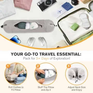 DreamShore Travel Pillow: Stuffable Comfort Solution