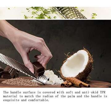 Lemon Zester, Cheese Grater, Zester for Kitchen with Razor-Sharp Stainless Steel Blade, Protective Cover and Cleaning brush, Dishwasher Safe, Red