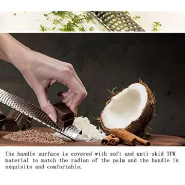 Lemon Zester, Cheese Grater, Zester for Kitchen with Razor-Sharp Stainless Steel Blade, Protective Cover and Cleaning brush, Dishwasher Safe, Red