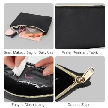 Chomeiu Travel Makeup Case, Professional Cosmetic Makeup Bag Organizer,Accessories Case, Tools Case (Small, BLACK)