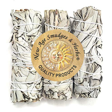(Pack of 3)-New Age Smudges & Herbs -Premium California White Sage Incense 4 Inches Long. Home Clean...