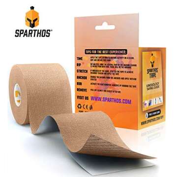 Sparthos Kinesiology Tape - Incredible Support for Pro Athletic Sports and Recovery - Free Kinesio T...