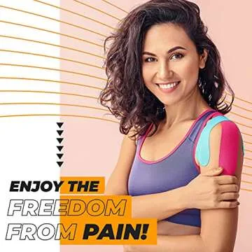 Sparthos Kinesiology Tape - Incredible Support for Pro Athletic Sports and Recovery - Free Kinesio Taping Guide! - Breast Waterproof Tex Rock Bra Gold Lift Tapes - Uncut (Beige)