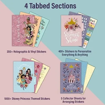 Fashion Angels Disney Princess Sticker Book for Creative Kids