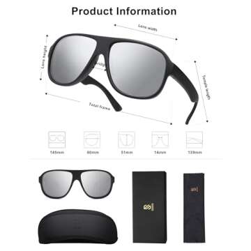 SOJOS Polarized Aviator Sunglasses for All Occasions