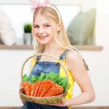 Yexiya 100 Easter Carrot Shape Treat Bags for Festivities