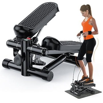 KitGody Mini Stepper with Resistance Bands for Home Workouts