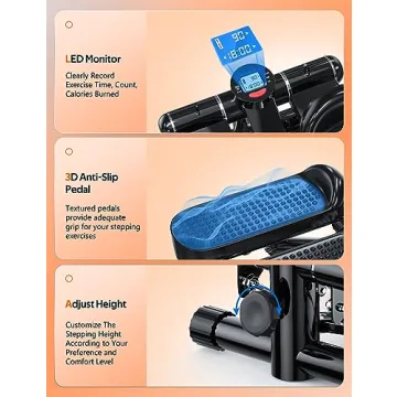 KitGody Mini Stepper with Resistance Bands for Home Workouts