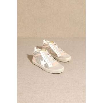 Mi.iM Daisy Glitter Suede Mid Star Sneakers for All Ages