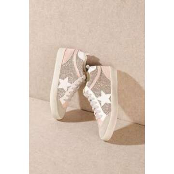 Mi.iM Daisy Glitter Suede Mid Star Sneakers for All Ages