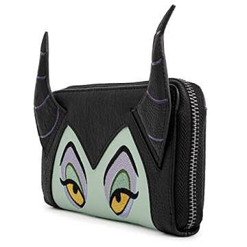 Loungefly Disney Maleficent Villains Faux Leather Zip Around Wallet