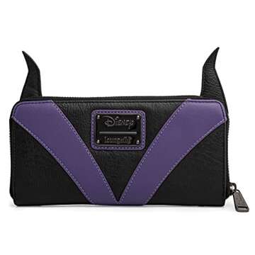 Loungefly Disney Maleficent Villains Faux Leather Zip Around Wallet