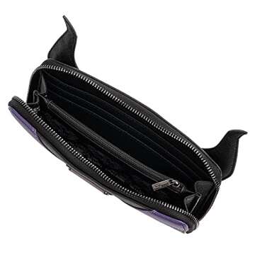 Loungefly Disney Maleficent Villains Faux Leather Zip Around Wallet