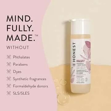 The Honest Company 2-in-1 Cleansing Shampoo + Body Wash | Gentle for Baby | Naturally Derived, Tear-free, Hypoallergenic | Sweet Almond Nourish, 18 fl oz