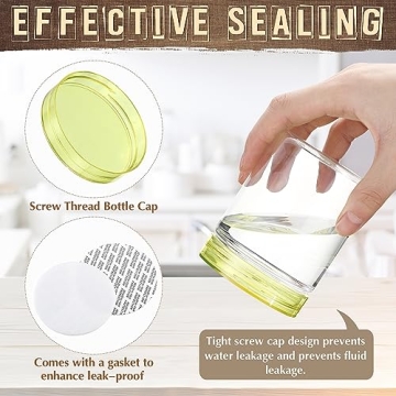 Sliner 60 Pcs 8 oz Plastic Jars with Colorful Lids