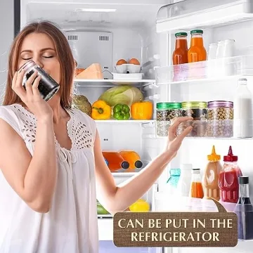 Sliner 60 Pcs 8 oz Plastic Jars with Colorful Lids