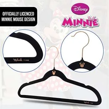 Minnie Mouse Velvet Hangers Set of 25 for Girls' Closet