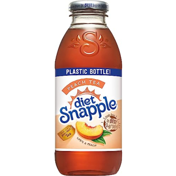 Snapple Diet Iced Tea, Peach Flavor, 16 fl oz - Refreshing & Low-Calorie