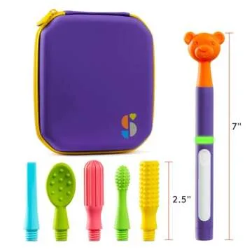 Buzz Buddy Oral Motor Kit: 6 Textured Heads for Sensory Needs
