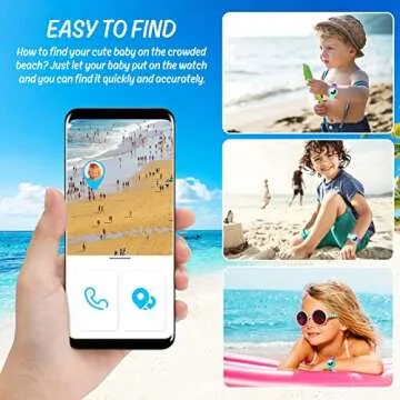 RQUTI- Airtag Bracelet for Kids, Stretchy Wristband Compatible Air Tag Tracker, Silicone Holder Case Cover for Airtag (Rainbow 2Pack)