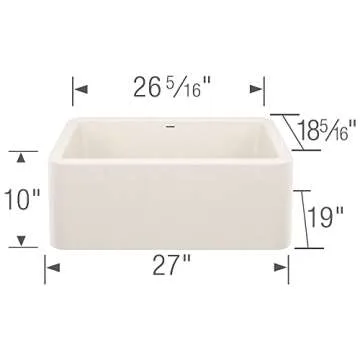 BLANCO IKON Silgranit Farmhouse Kitchen Sink 27" Soft White