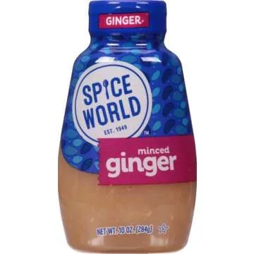 Spice World Squeezable Premium Minced Ginger for Easy Cooking