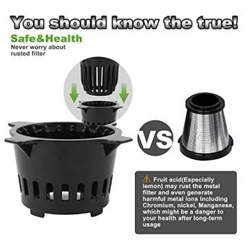 Viesimple Masticating Juicer Cold Press Juicers Machine Easy to Clean Slow Juicer Extractor for Vegetable Fruit Juice Smoothies, Large WIDE 3.15” Turn Over Wide Chute, Quite Low db Juicer Machine