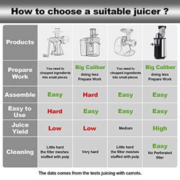 Viesimple Masticating Juicer Cold Press Juicers Machine Easy to Clean Slow Juicer Extractor for Vegetable Fruit Juice Smoothies, Large WIDE 3.15” Turn Over Wide Chute, Quite Low db Juicer Machine