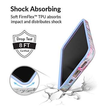 Velvet Caviar Compatible with iPhone 12 Pro Max Case for Women Cute - 10ft Drop Tested - Protective Phone Cover (Holographic Pink Blue Marble)