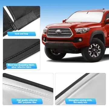 Custom Fit Windshield Sun Shade for Toyota Tacoma 2016-2025