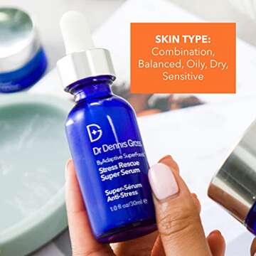 Dr. Dennis Gross B³Adaptive SuperFoods™ Rescue Super Serum. For Worry Lines, Flareups, and Dullness, 1.0 fl oz
