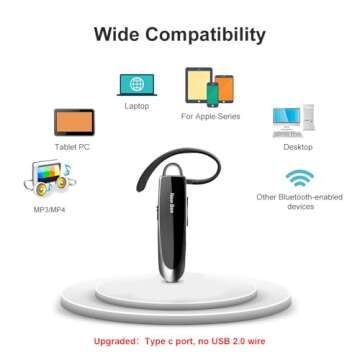 New Bee Bluetooth Earpiece V5.0 - Handsfree Headset