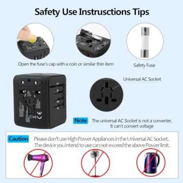 JMFONE International Travel Adapter Universal Power Adapter Worldwide