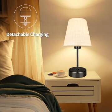 BLUEYE Mini Rechargeable Table Lamp,Remotte Control,Soft Warm 2700K-6000K,Dimmable,Timer,Flicker-Free,White Shade,Center Piece Deco,Cordless Kid Night Light for Bedside,Entryway,Bedroom