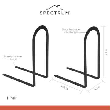 Spectrum Book Ends – Stylish Metal Book Holders for All