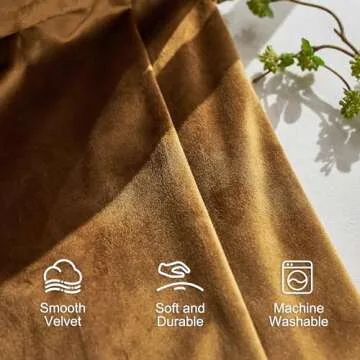 Lazzzy Velvet Curtains Brown Blackout Curtains Thermal Insulated Drapes for Bedroom Living Room Darkening 120 Inches Extra Long Window Treatments Super Soft Luxury Rod Pocket 2 Panels Gold Brown