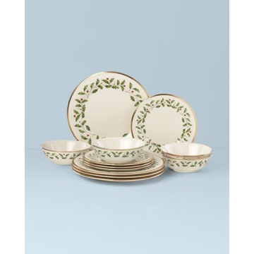 Lenox Holiday 12-Piece Dinnerware for Festive Occasions