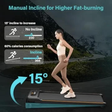 Compact Walking Pad - Manual Incline Treadmill for Home
