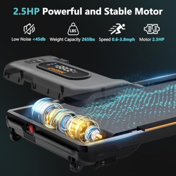 Compact Walking Pad - Manual Incline Treadmill for Home