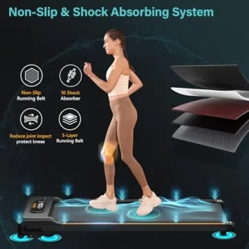 Compact Walking Pad - Manual Incline Treadmill for Home