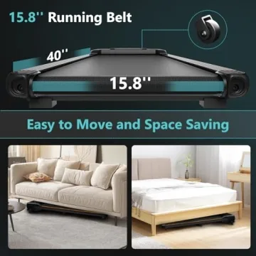 Compact Walking Pad - Manual Incline Treadmill for Home