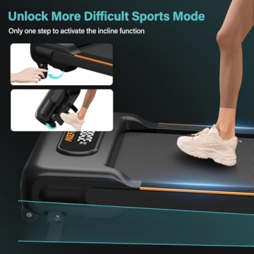 Compact Walking Pad - Manual Incline Treadmill for Home