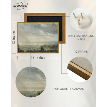 InSimSea Unique Vintage Wall Art Framed Canvas Decor