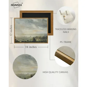 InSimSea Unique Vintage Wall Art Framed Canvas Decor