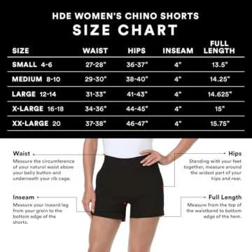 HDE Women's Chino Shorts - Casual Summer Style Awaits