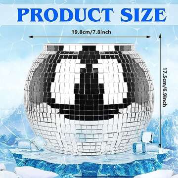 Disco Ball Ice Bucket Beverage Tubs Disco Party Supplies for Celebrations