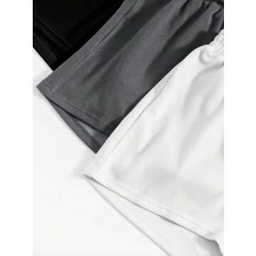 SheIn Women's 6 Pieces Outfits Tank Crop Top and Elastic Waist Shorts Lounge Set Multicolor Blue Small