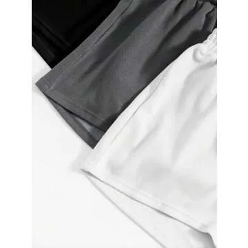 SheIn Women's 6 Pieces Outfits Tank Crop Top and Elastic Waist Shorts Lounge Set Multicolor Blue Small