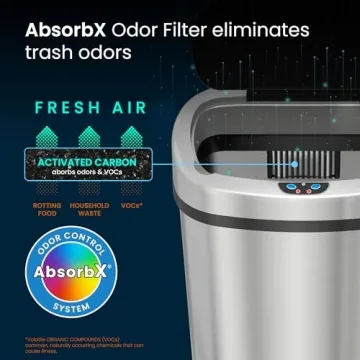 SensorCan 13G Auto Touchless Kitchen Trash Can with Odor Filter